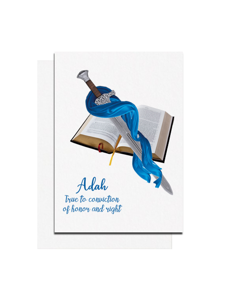(image for) OES Adah Bible and Sword Notecards (8)